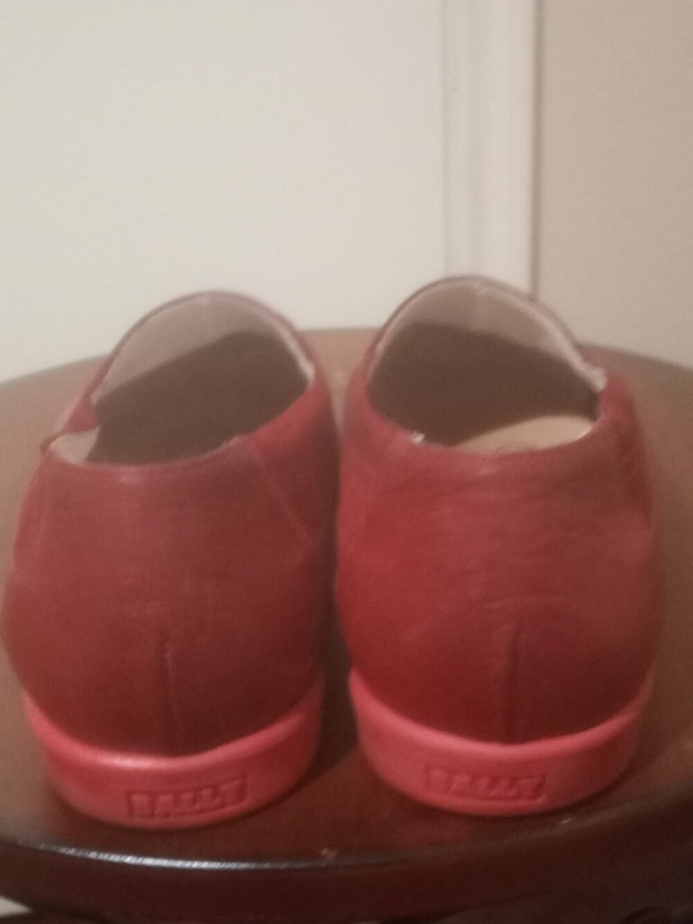 vtg 80s BALLY “Miles” burgundy Maroon Red suede and calf Slip-on Size 9M Siesta - Picture 11 of 12